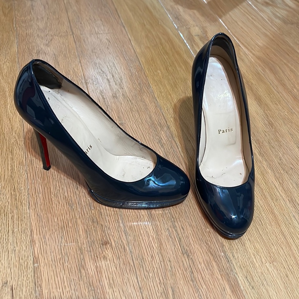 Christian Louboutin Filo - Navy Patent Pump